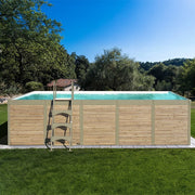 Piscina Laghetto fuori terra rivestita in Bambù ANTEA 5,12 x 2,12 h.1,26 m