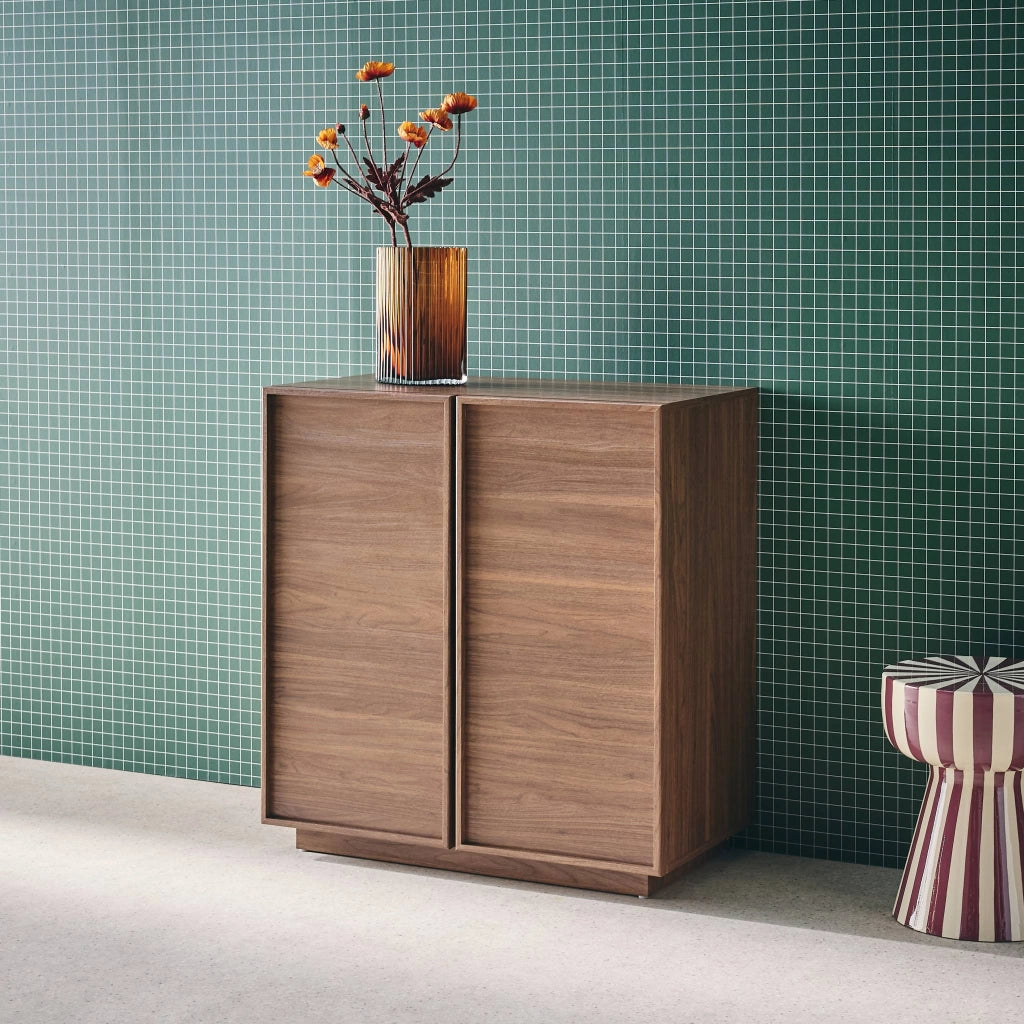 Credenza effetto legno 2 ante 80 cm, noce