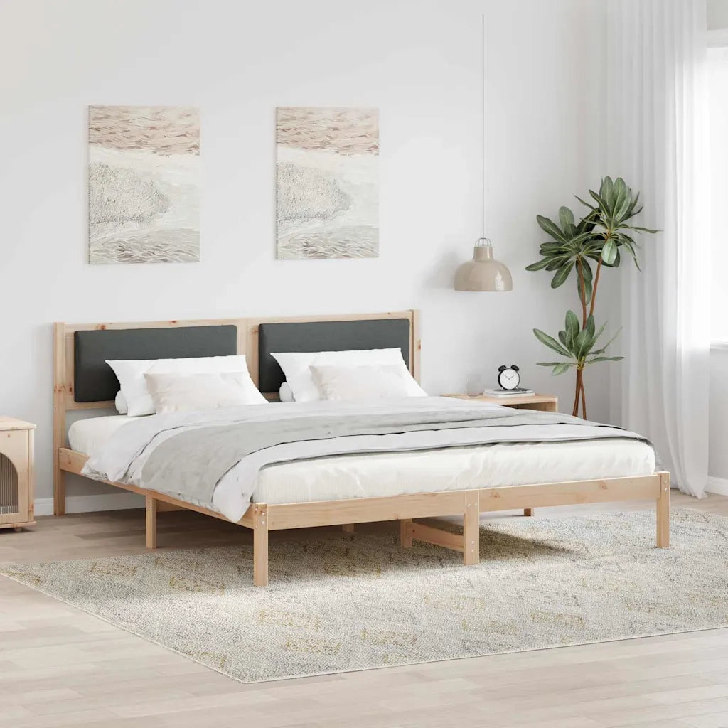 Struttura del letto Grigio scuro 180 x 200 cm Pino massello 878100