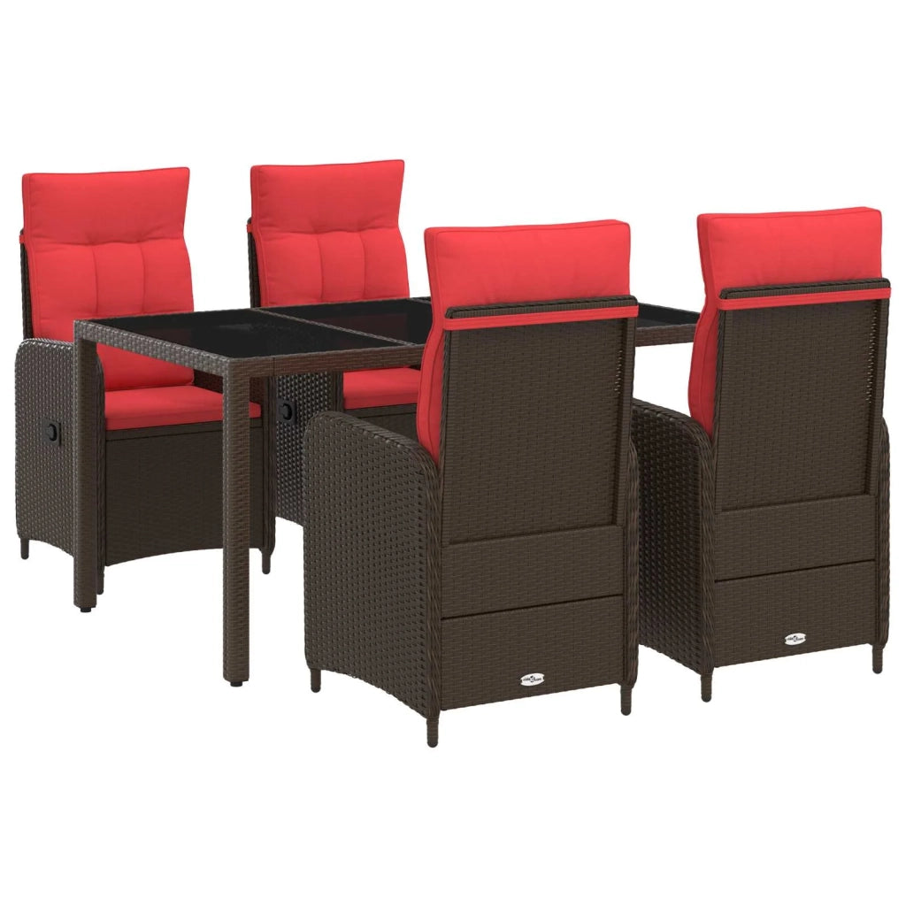 Set da pranzo per esterni 5 pz polyrattan 3422316
