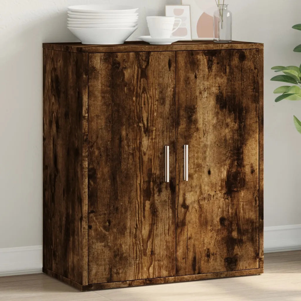 Credenza | Madia | Buffet da pranzo | Armadio da pranzo Rovere Fumo 60x31x70 cm in Legno Multistrato