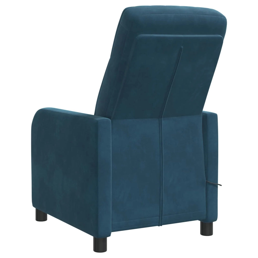 Poltrona Massaggiante Blu Velluto (V) 42035128