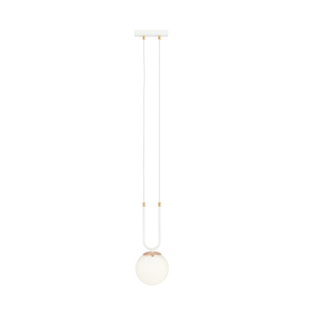 Lampada a sospensione Emibig Glam bianca E14 Ø15cm
