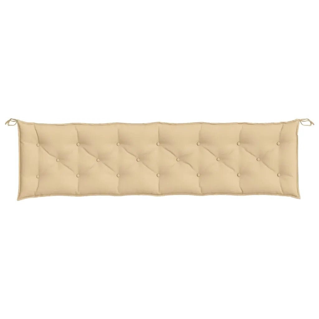 Cuscini Panca Giardino 2 pz-Set di 2 Cuscini per panchina da esterno Beige M¨¦lange 200x50x7 cm Tessuto