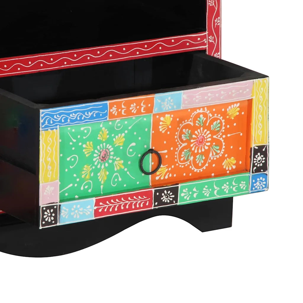 Mobile TV Multicolore 80 x 35 x 50 cm Legno di mango massello 4017570