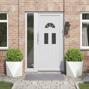 Fioriera 2 pcs Bianco 50 x 50 x 50 cm Acciaio 883839