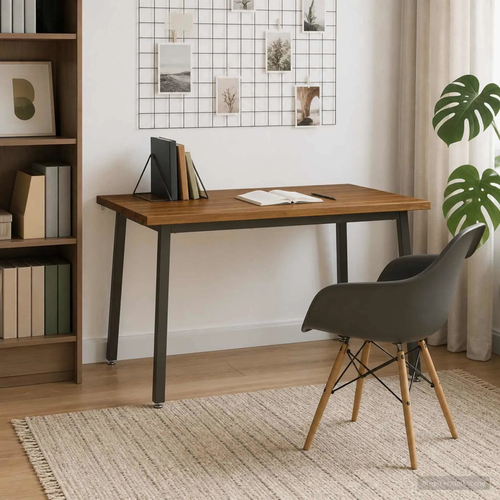 110 x 55 x 75 cm Legno di Acacia Massello Naturale e Caffè 937477