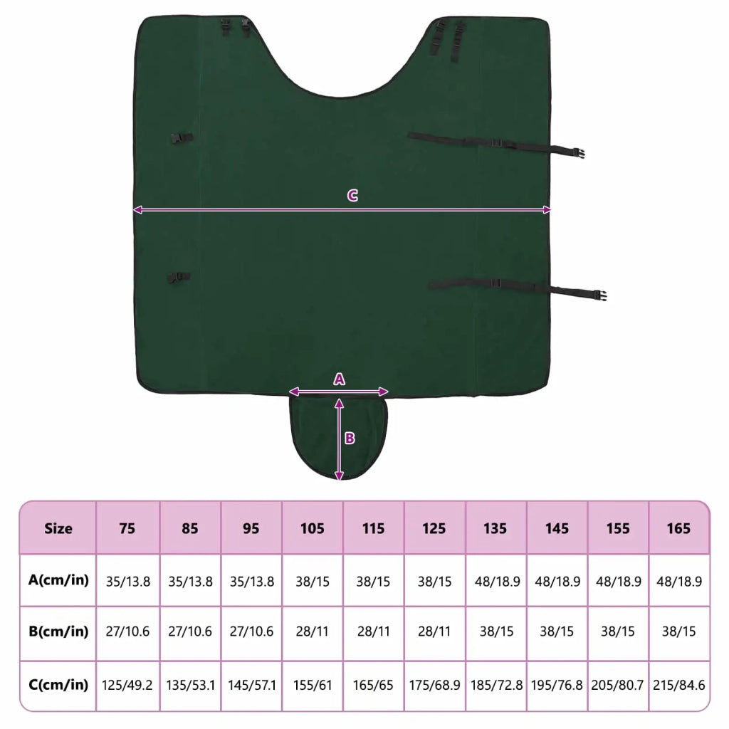 Coperta per Cavalli Verde scuro completo 145 cm Poliestere 42013214