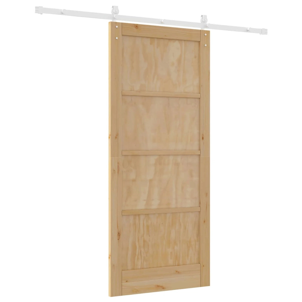 Porta scorrevole Naturale e Bianco 86 x 198,5 cm 3445429