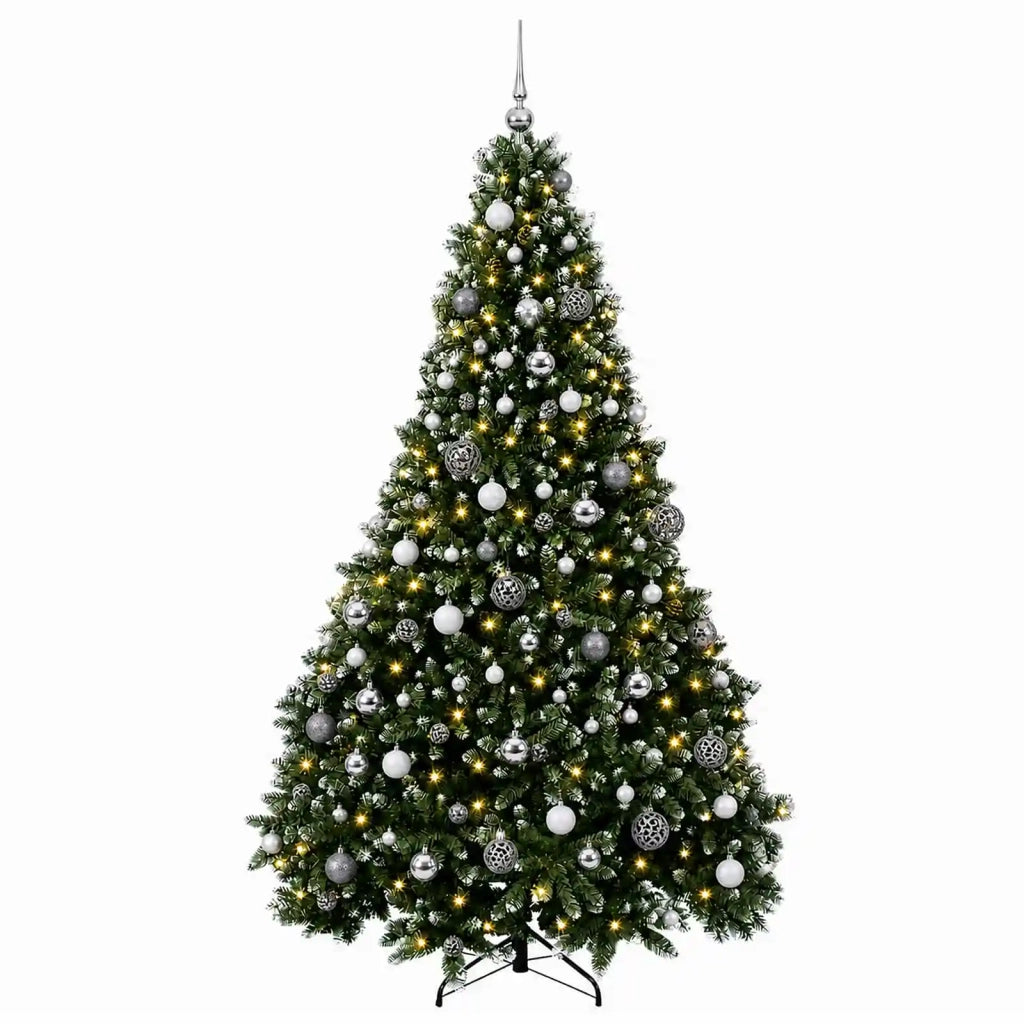 Albero di Natale Artificiale con Palline 180 cm 300 LED 3467293