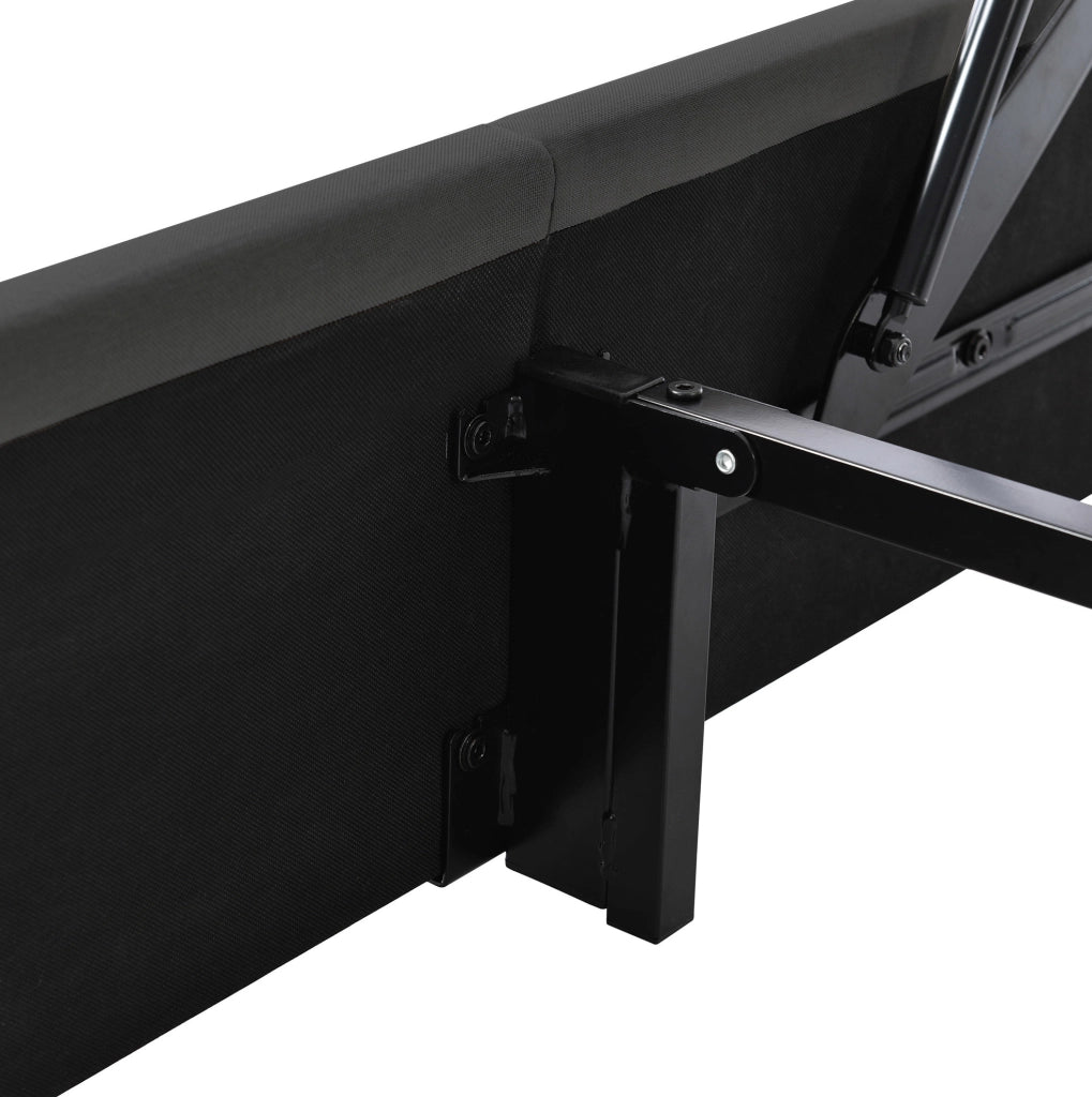 Letto imbottito 160x200 con testiera contenitore, prese USB e LED RGBW