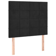 Testiera | Testata Nera 100x5x118/128 cm Velluto