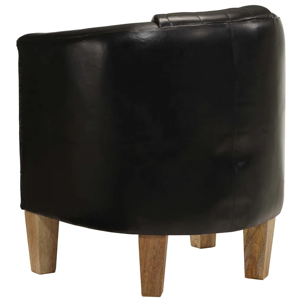 Poltrona Cabriolet Nera in Vera Pelle 359639