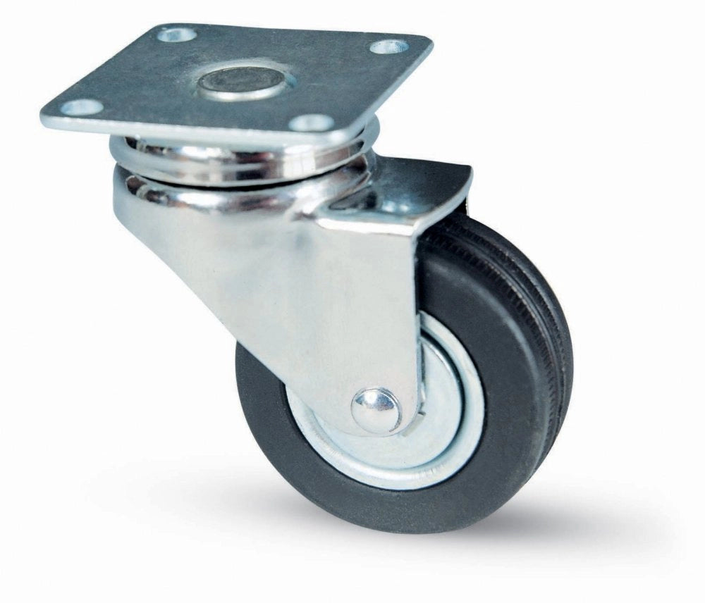 12pz ruota con cuscinetto per mobile art. 150 diametro 60 con piastra cod:ferx.4679