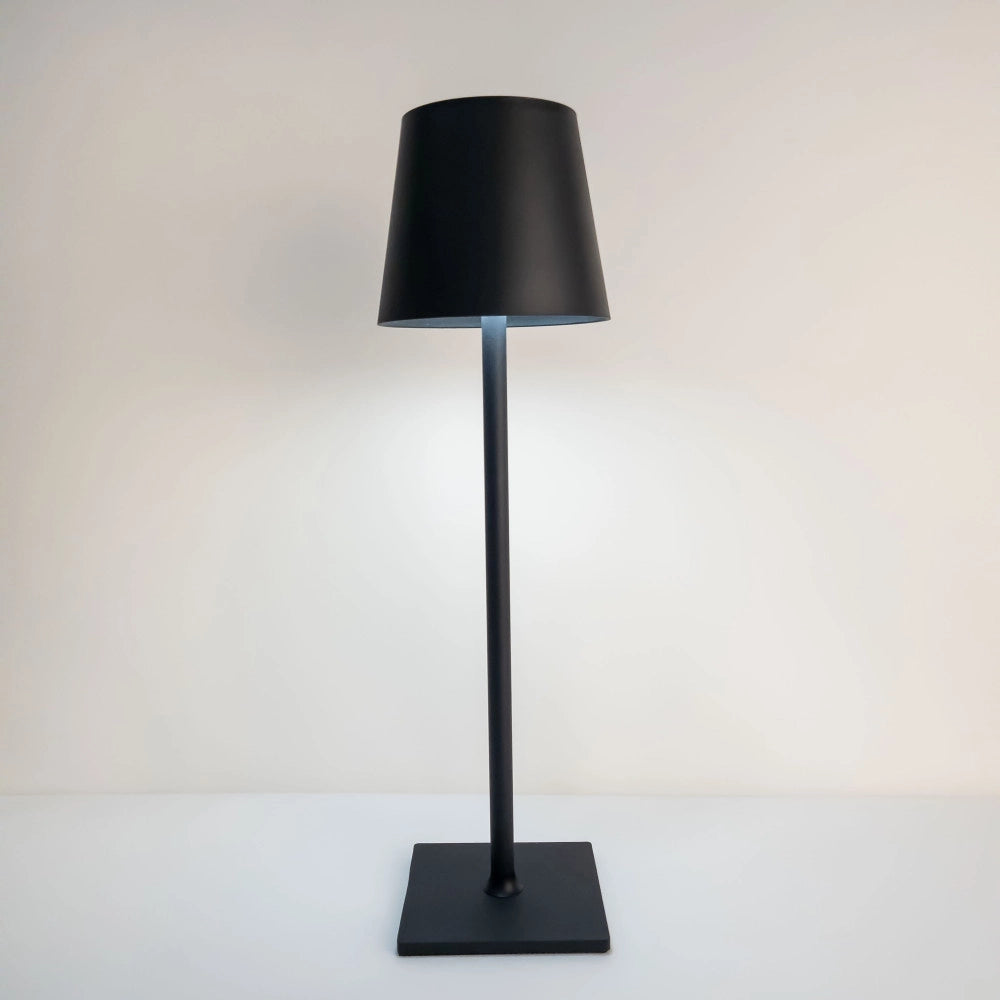 Lampada Tavolo Led Senza Fili Ricaricabile Usb Per Interno Esterno Luce Calda  Nero       