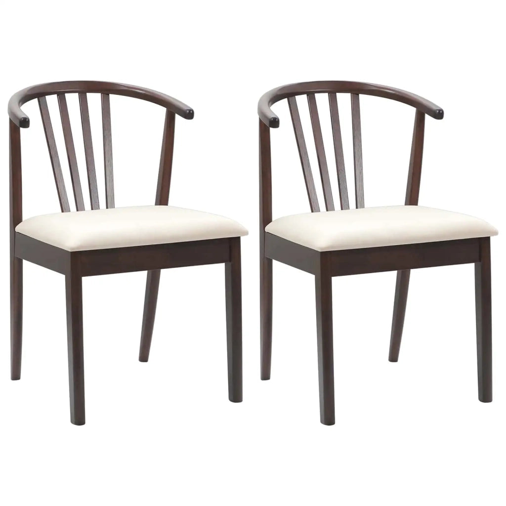 Sedia da pranzo 2 pcs Marrone chiaro e chiaro