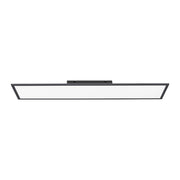 Plafoniera LED 24W 100cm nera rettangolare con telecomando