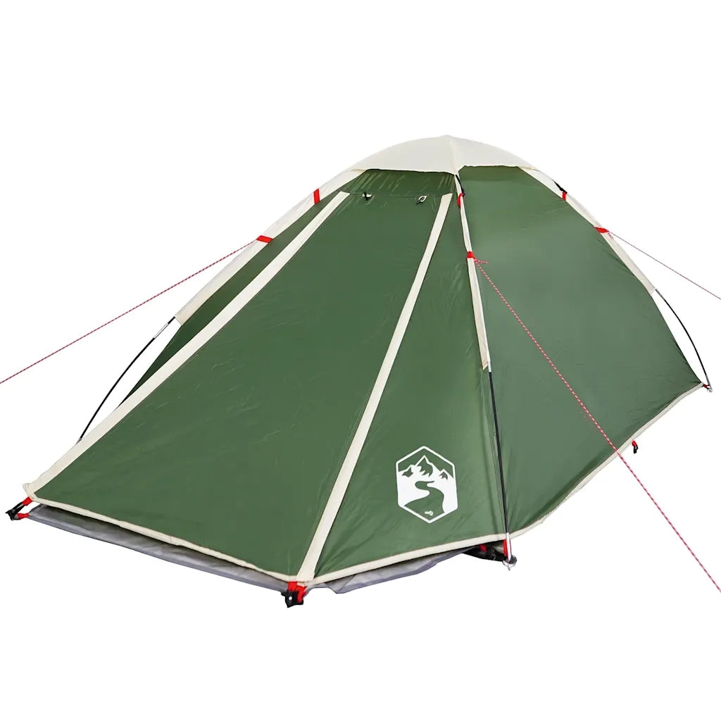 Tenda da Campeggio a Cupola per 4 Persone-Tenda per Escursionismo Verde Impermeabile 971409