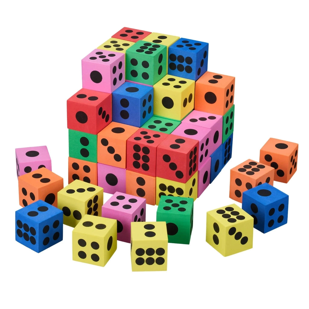 Set di 60 dadi educativi in gommapiuma leggera colore multicolore facili da impugnare divertenti in gommapiuma EVA 13_0016097