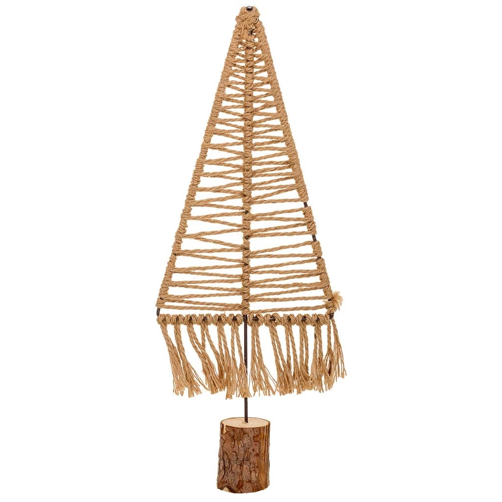 Albero decorativo in cotone intrecciato marrone 15x01x44h