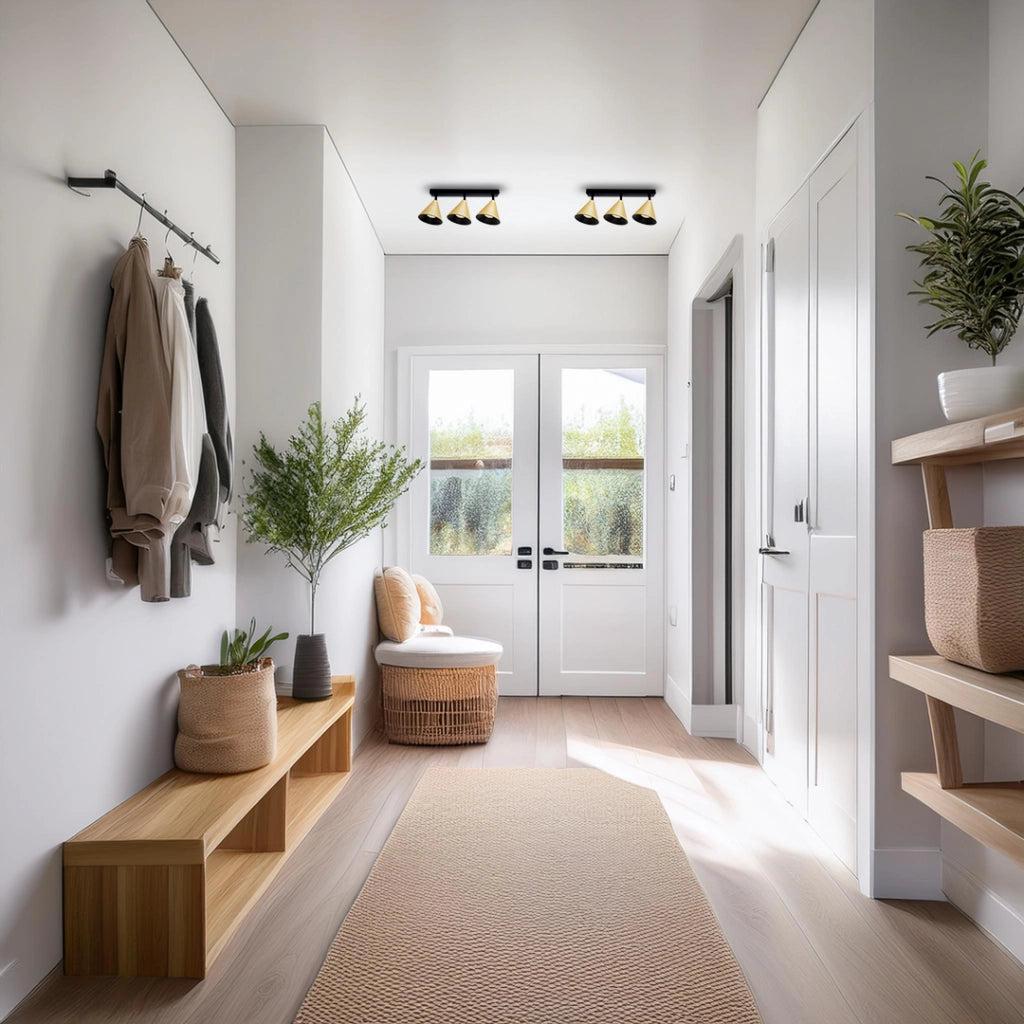 Faretto a soffitto su barra 3xGU10 oro/nero Cone Milagro