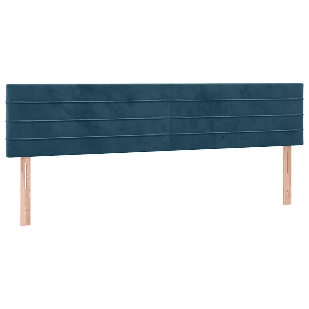Testiera a LED Blu scuro 160x5x78/88 cm in Tessuto 3121810