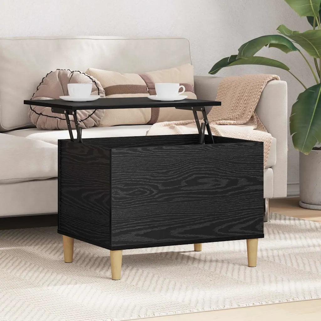 Armadio da Notte Rovere Nero 60 x 44,5 x 45 cm 881170