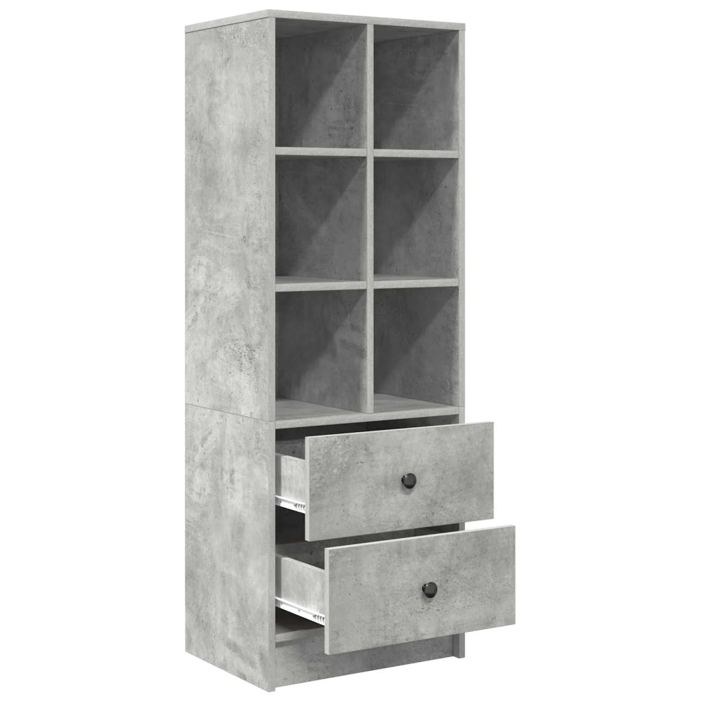 Credenza | Madia | Buffet da pranzo | Armadio da pranzo con cassetto Grigio cemento 45,5 x 34 x 127 cm