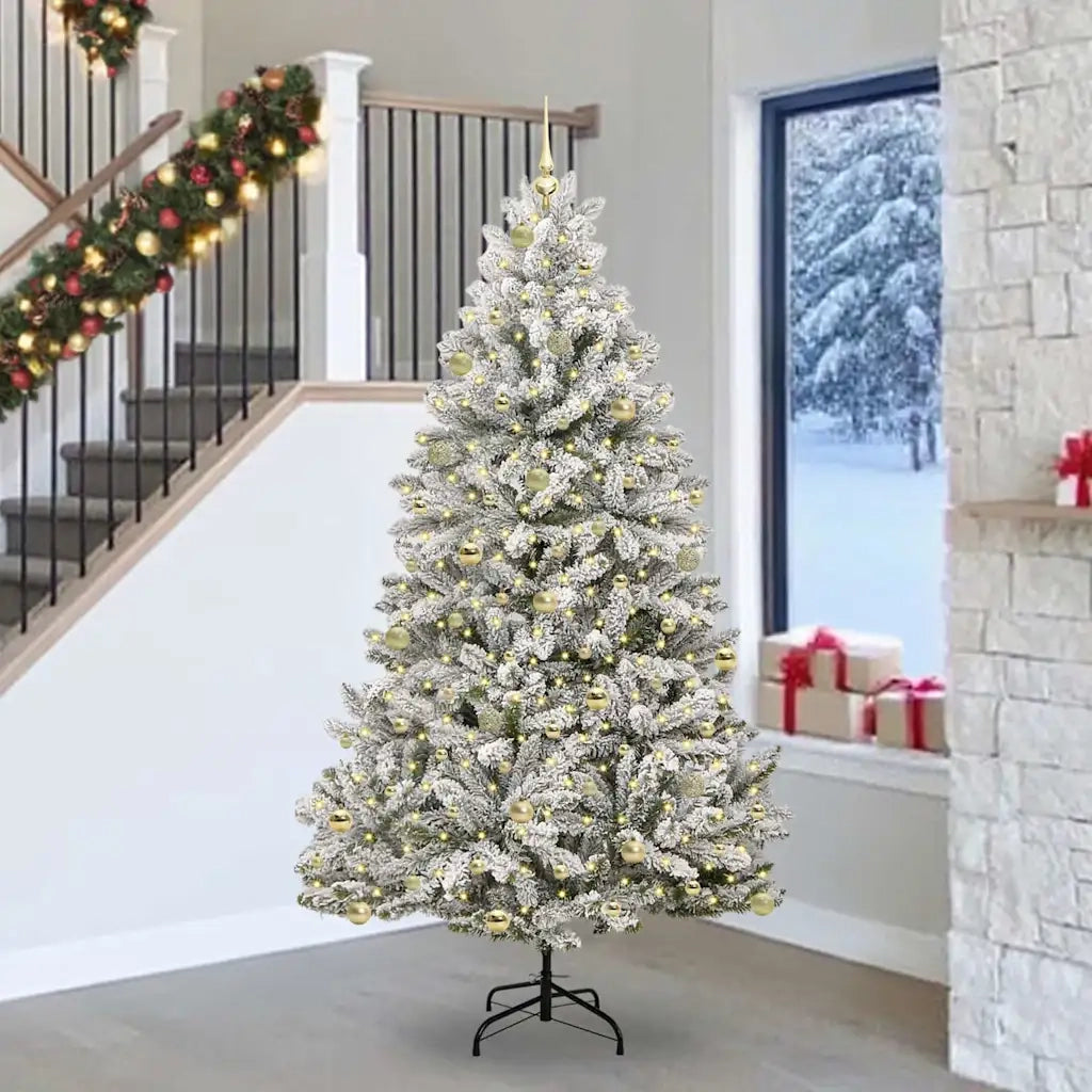 Albero di Natale artificiale con 300 LED Verde e Bianco 240 cm 3395770