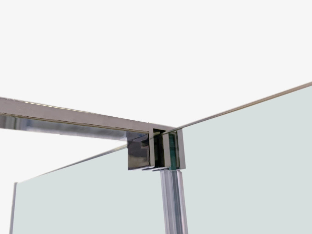 Box doccia angolare KENNA fisso + scorrevole + laterale fisso 150x80 cm (145-150/77-79) cromo lucido vetro trasparente