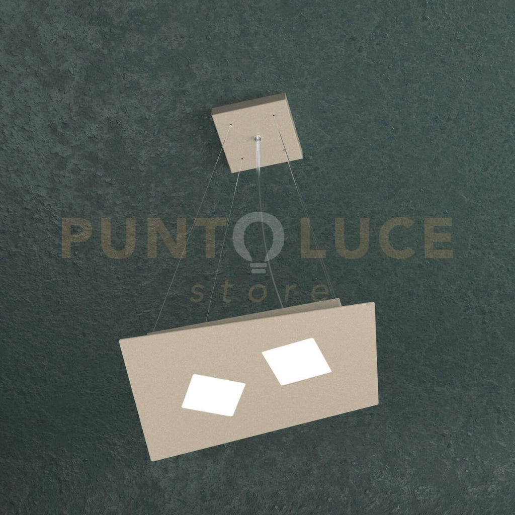 NOTE SOSPENSIONE 2 LUCI ATTACCO GX53 SABBIA