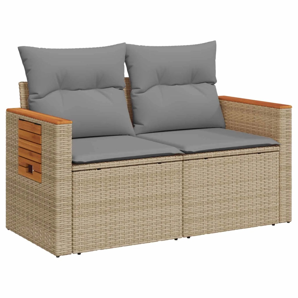 Set di divani 7 pz Beige e Grigio Chiaro 3448879