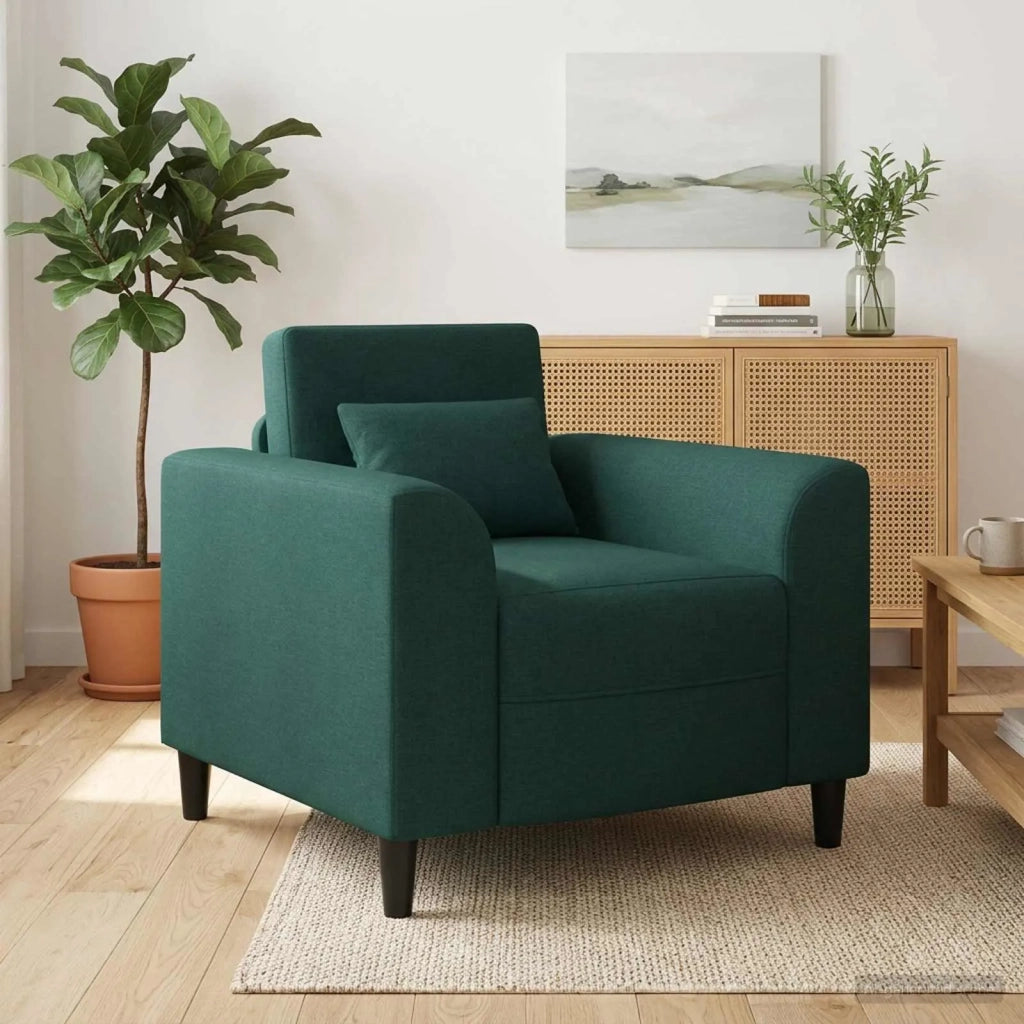 Poltrona Verde Scuro Tessuto 42042459