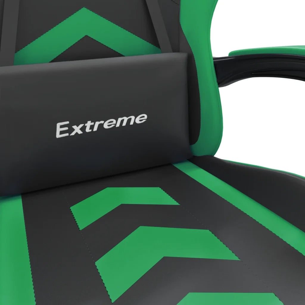 Sedia da Gaming Nera e Verde in Similpelle 3143893