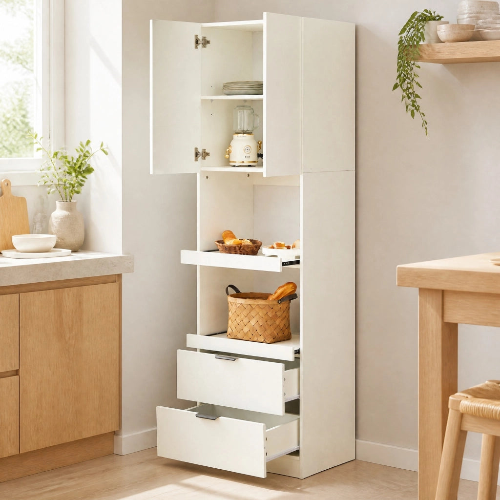ARMADIO CUCINA 59,5x45x200 cm Bianco in PB e MDF