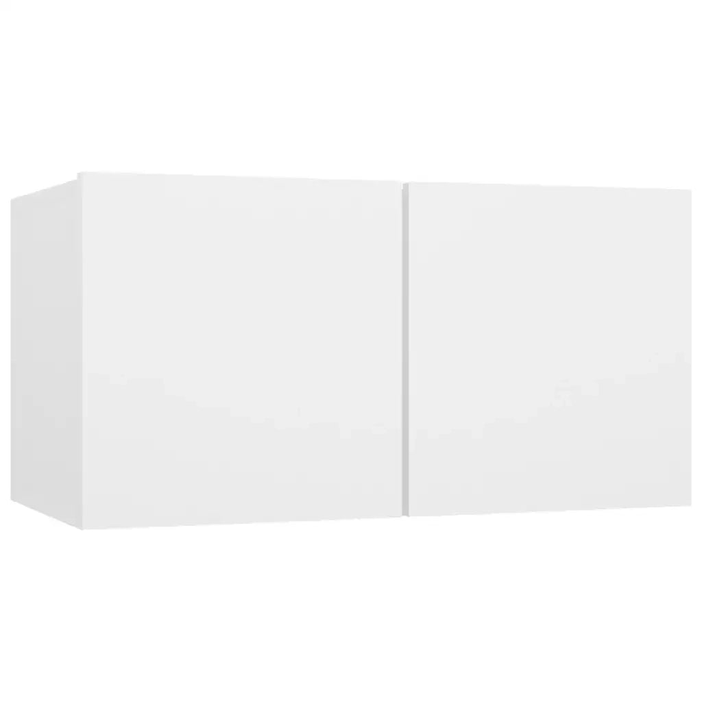Set Mobili Porta TV 5 pz-Credenza per TV Bianco in Legno Multistrato 265198