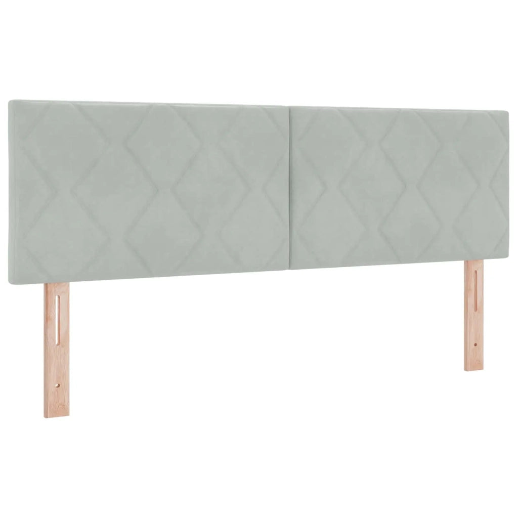 Letto con Box Spring, Materasso e LED Grigio Chiaro Velluto 3452180