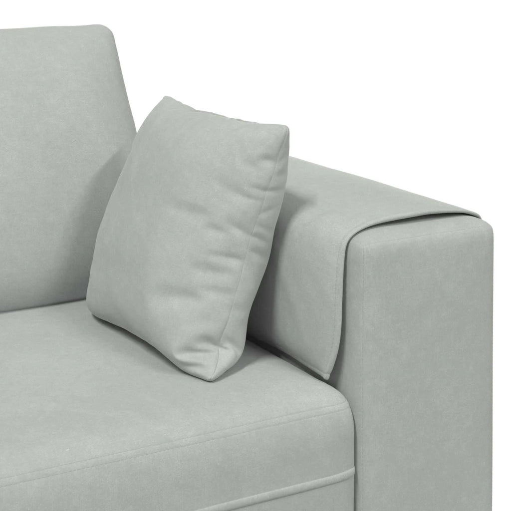 Divano 3 pcs Grigio chiaro 250 x 188 x 76 cm Velluto 3335172