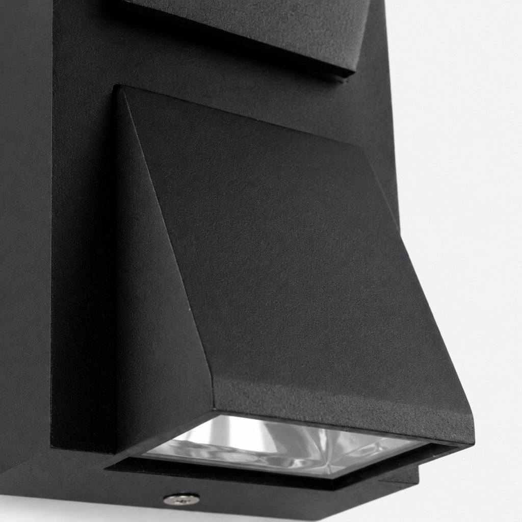 APPLIQUE LED 10W ESTERNO LAMPADA PARETE NERO IP65 3000K 4000K 6000K ET-31696