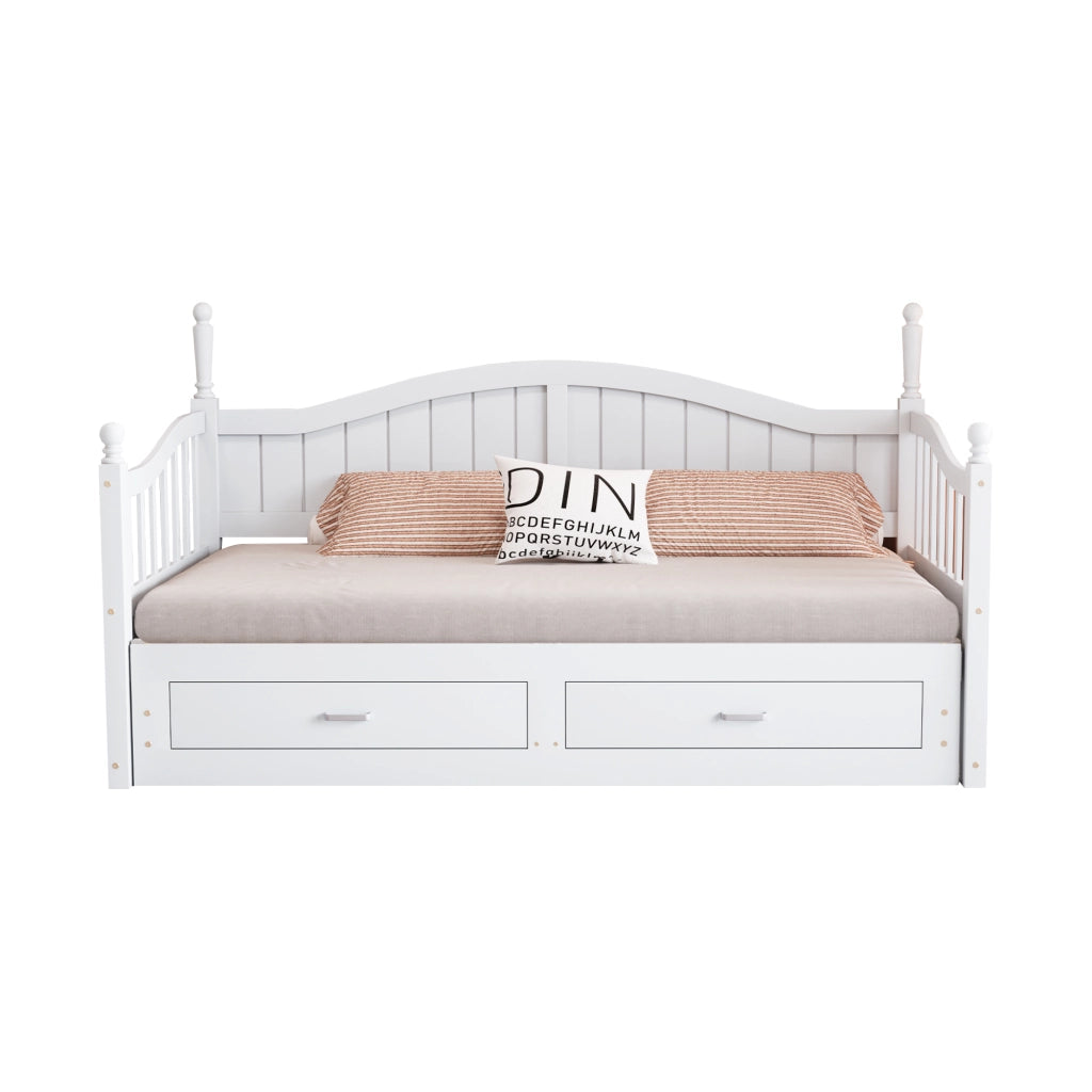 divano letto in legno bianco 97 x 197 cm