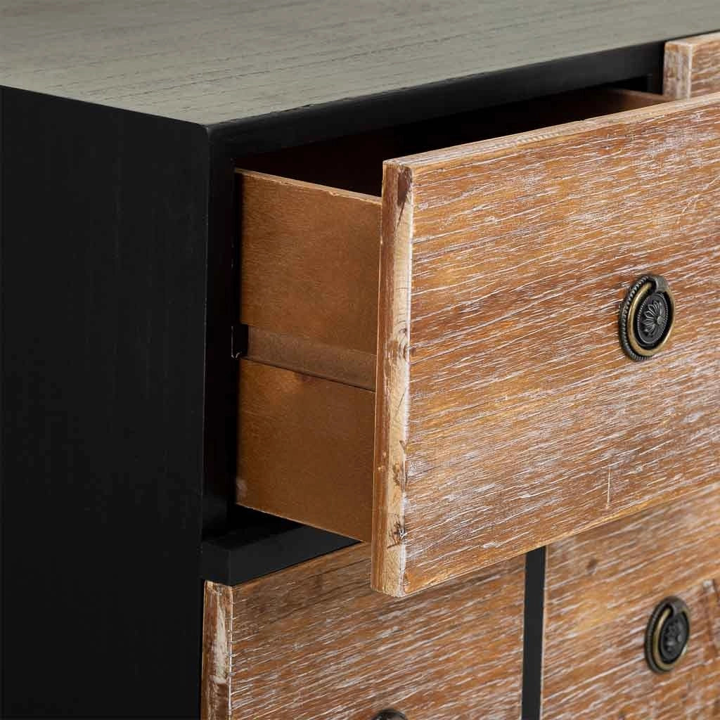 Comò in legno con 8 cassetti 76x40x90