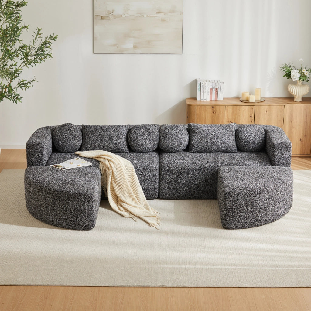 Divano Letto Modulare con ; Nero