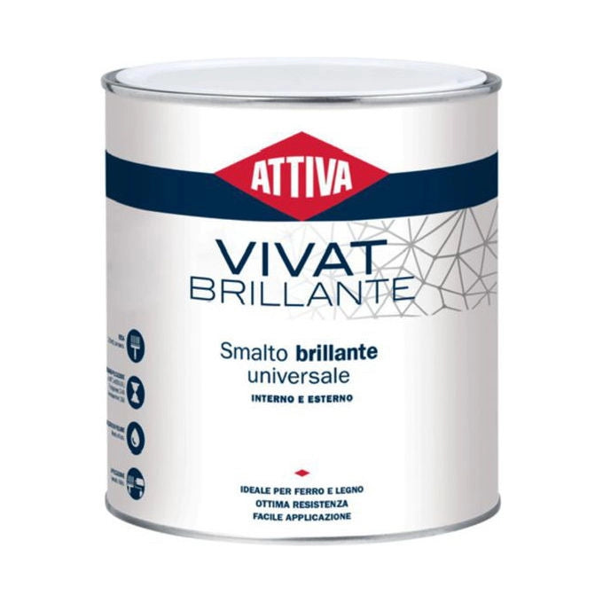 Attiva Smalto Sintetico 0.750 Litri 052 Grigio Marte Vivat