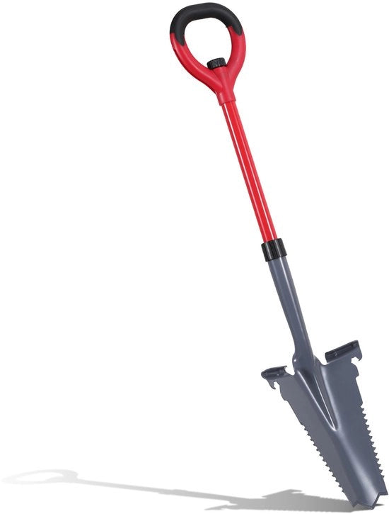 Ergonomico strumento da giardino multifunzione con snipper radice Denti ultrareffinati in acciaio Rosso