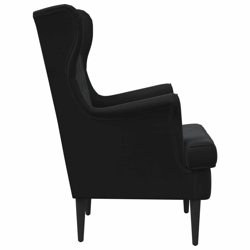 Poltrona | Sedia Relax Nero Velluto