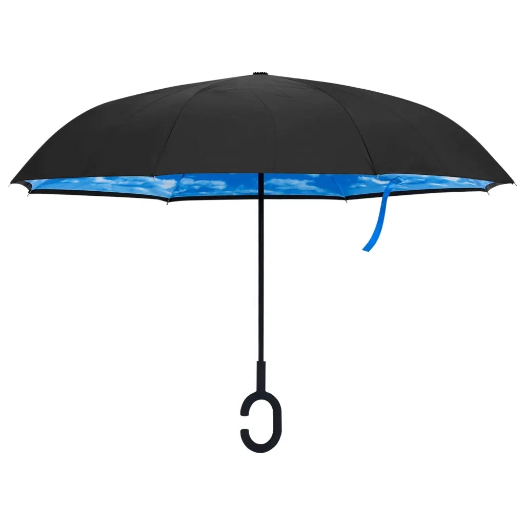 Ombrellone con Maniglia a C Nero 108 cm 149142