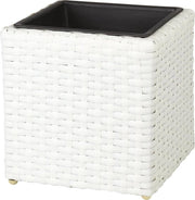 Piantina in plastica - 28 x 28 x 28 cm - Bianco - Impermeabile - Resistente alle intemperie
