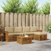 Set di divani da esterno 6 pz Naturale e Beige 3374688