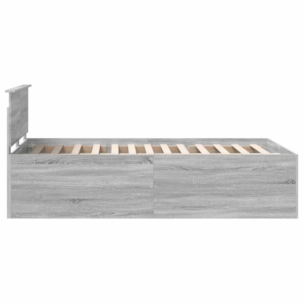 Struttura del letto con testiera Grigio Sonoma 120 x 190 cm 3408597