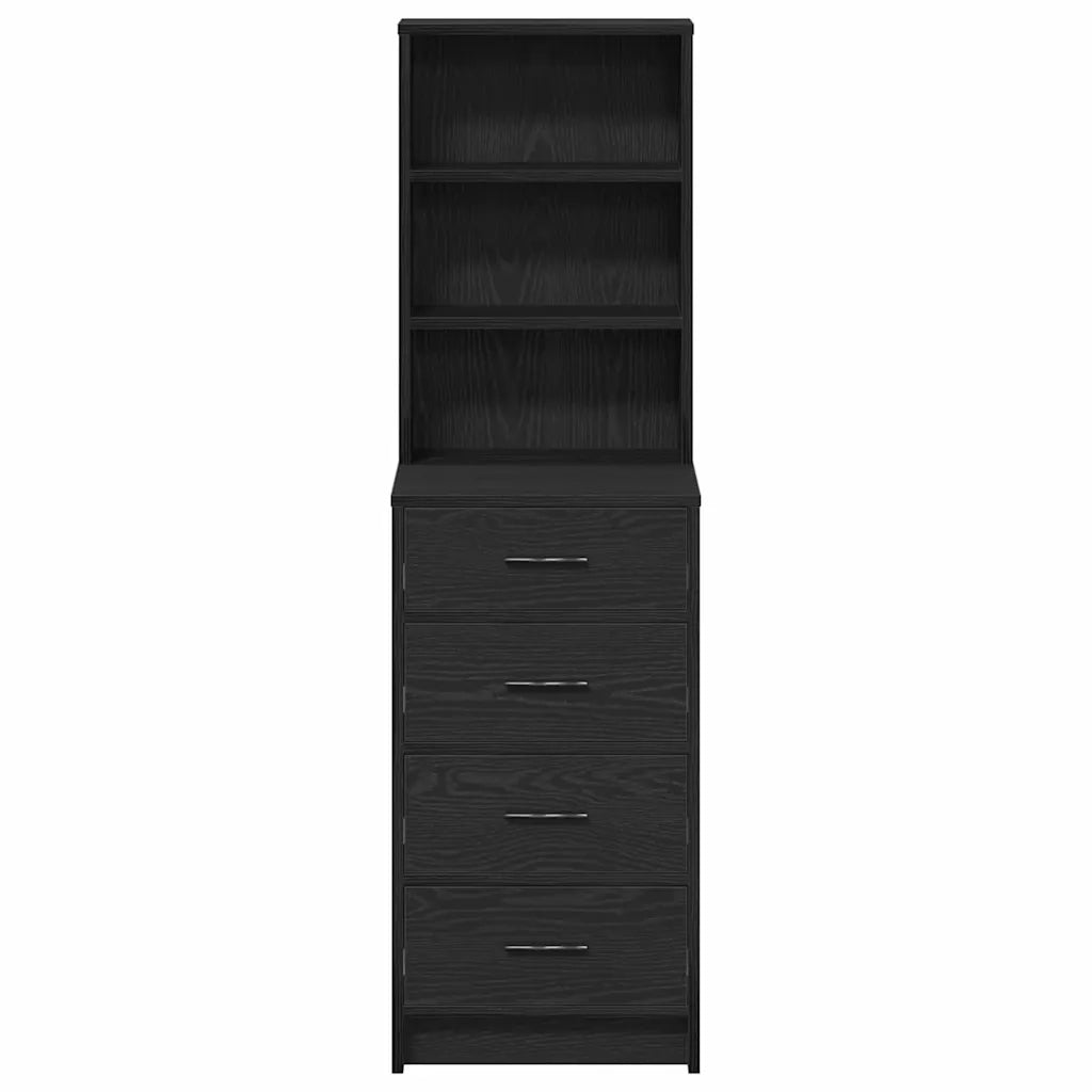 Credenza | Madia | Buffet da pranzo | Armadio da pranzo Rovere nero 40 x 41 x 135 cm Legno multistrato
